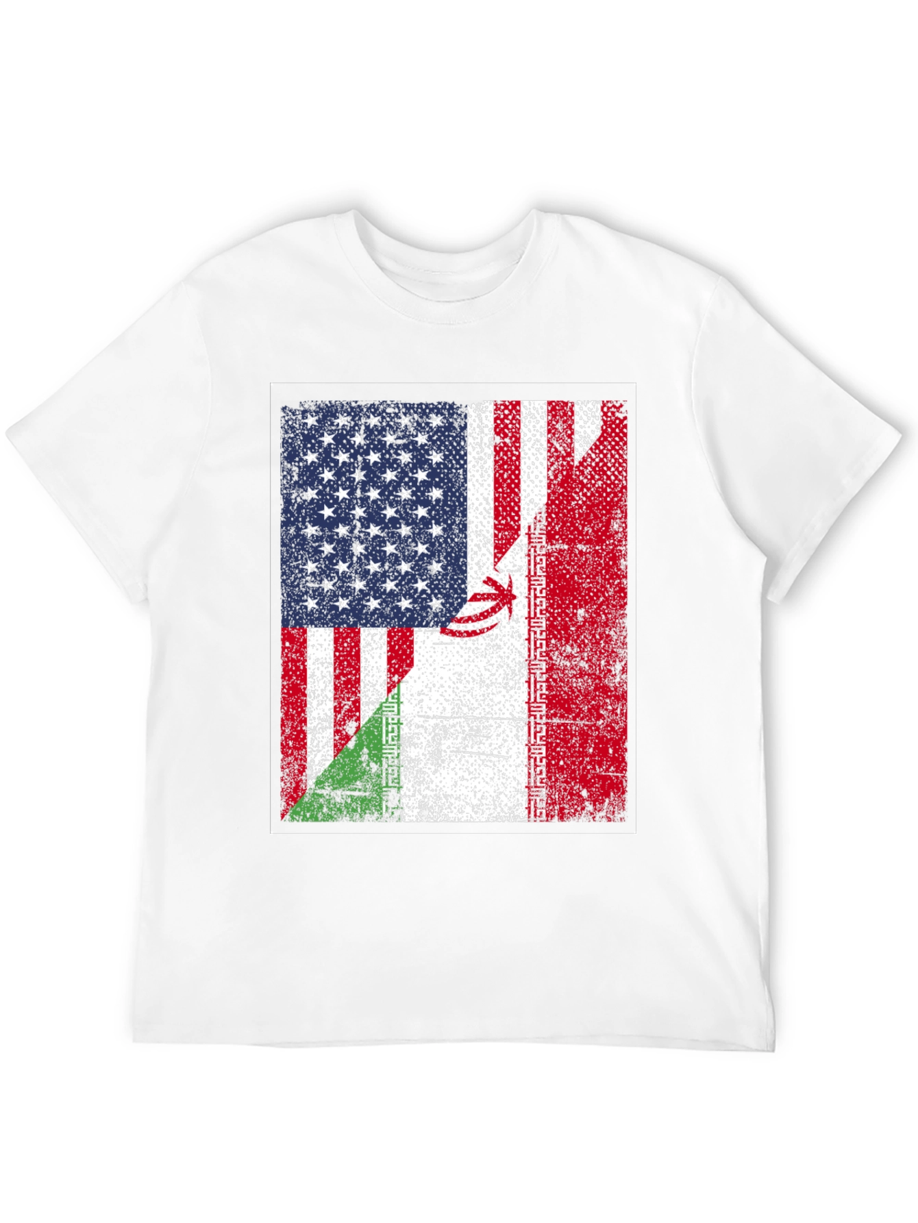 USA and Iran Flag T-Shirt