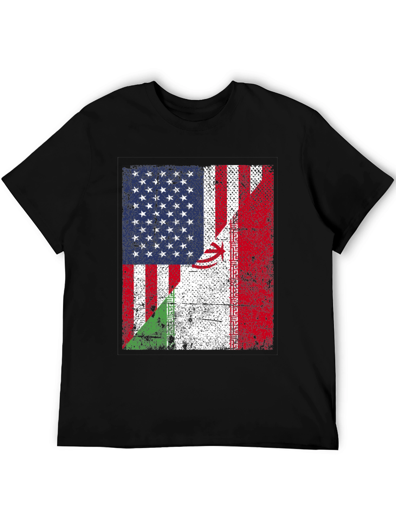 USA and Iran Flag T-Shirt
