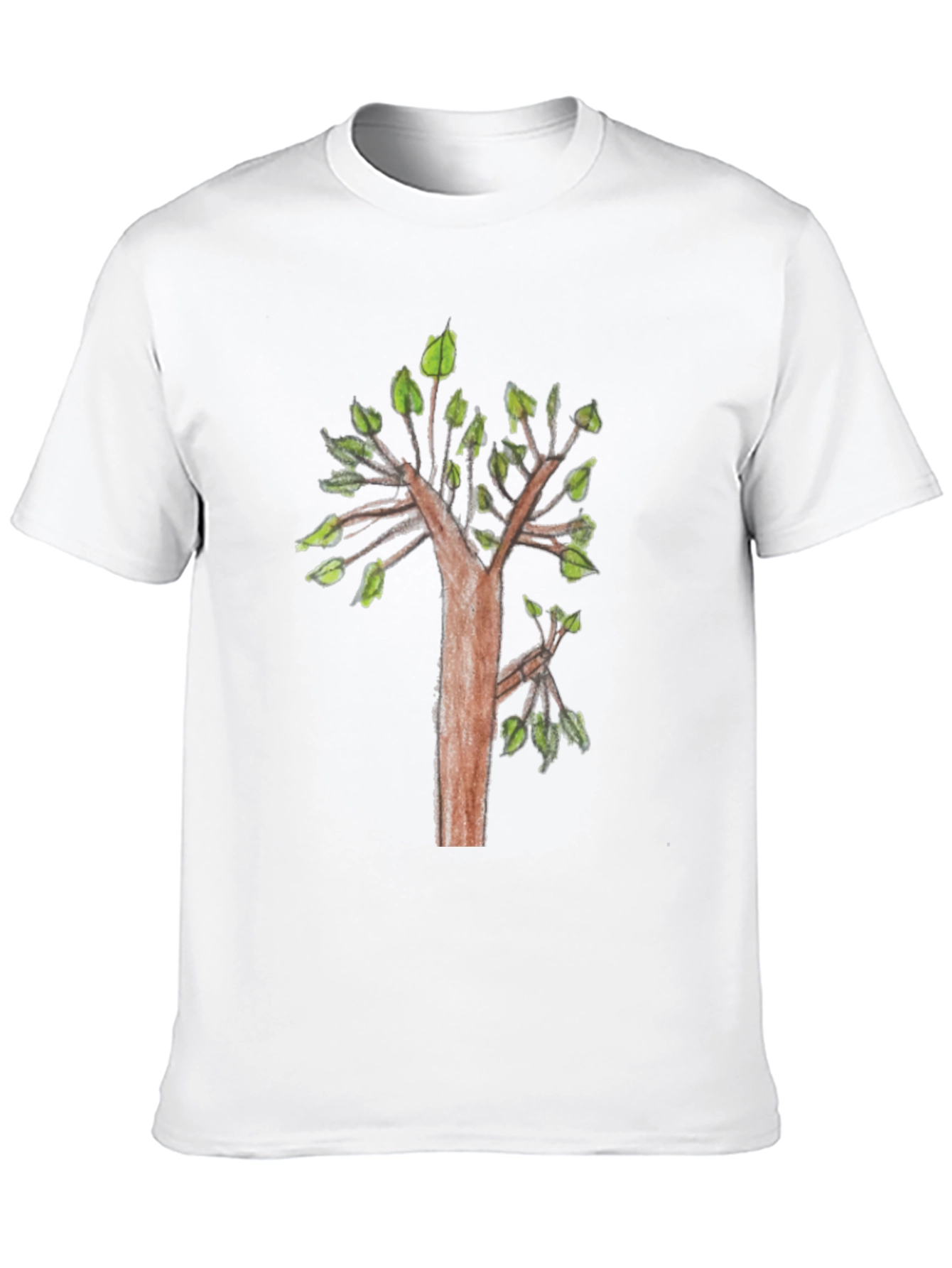 Unique Tree Graphic Black T-Shirt