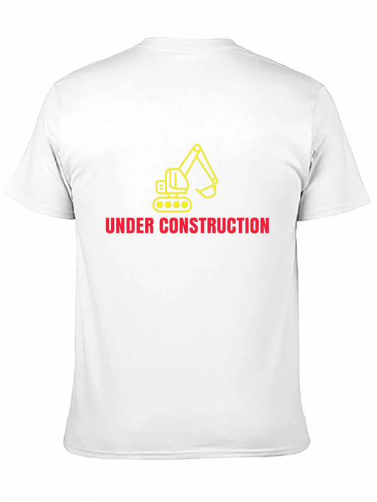 Under Construction Excavator Graphic T-Shirt