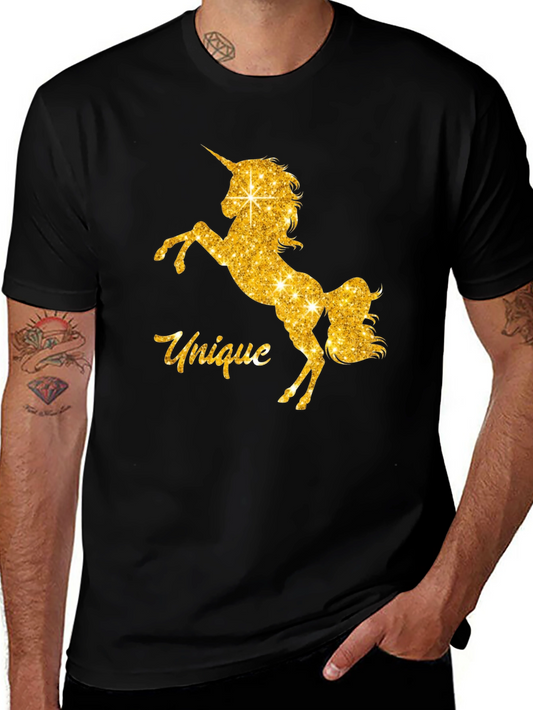 Unique Golden Unicorn T-Shirt - Stylish & Trendy
