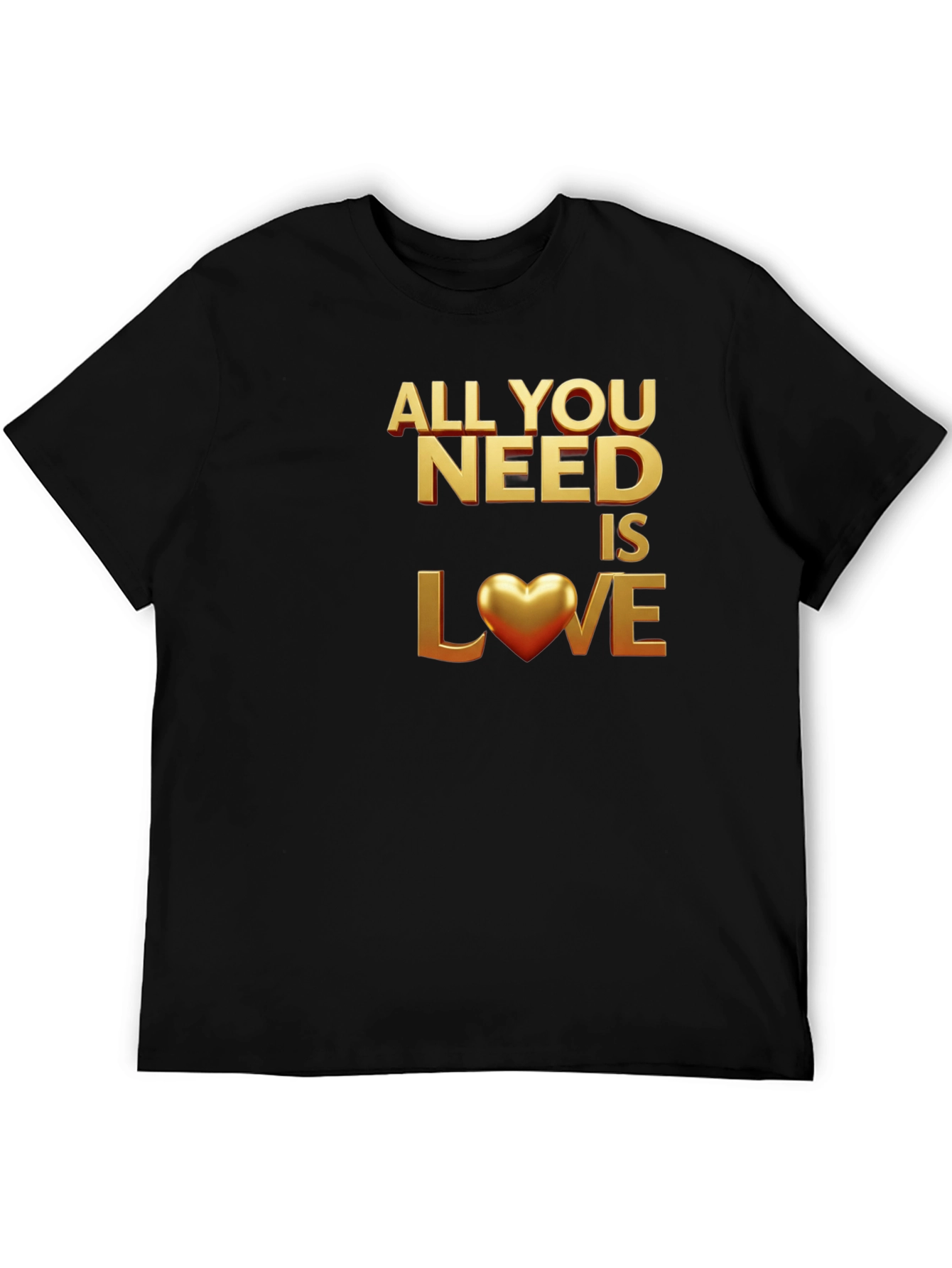 All You Need is Love - Black Graphic Tee