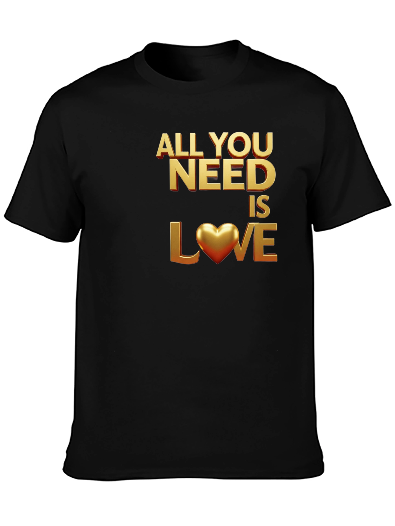 All You Need is Love - Black Graphic Tee