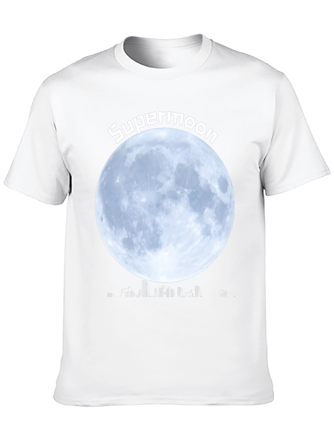 Supermoon Cityscape Graphic T-Shirt