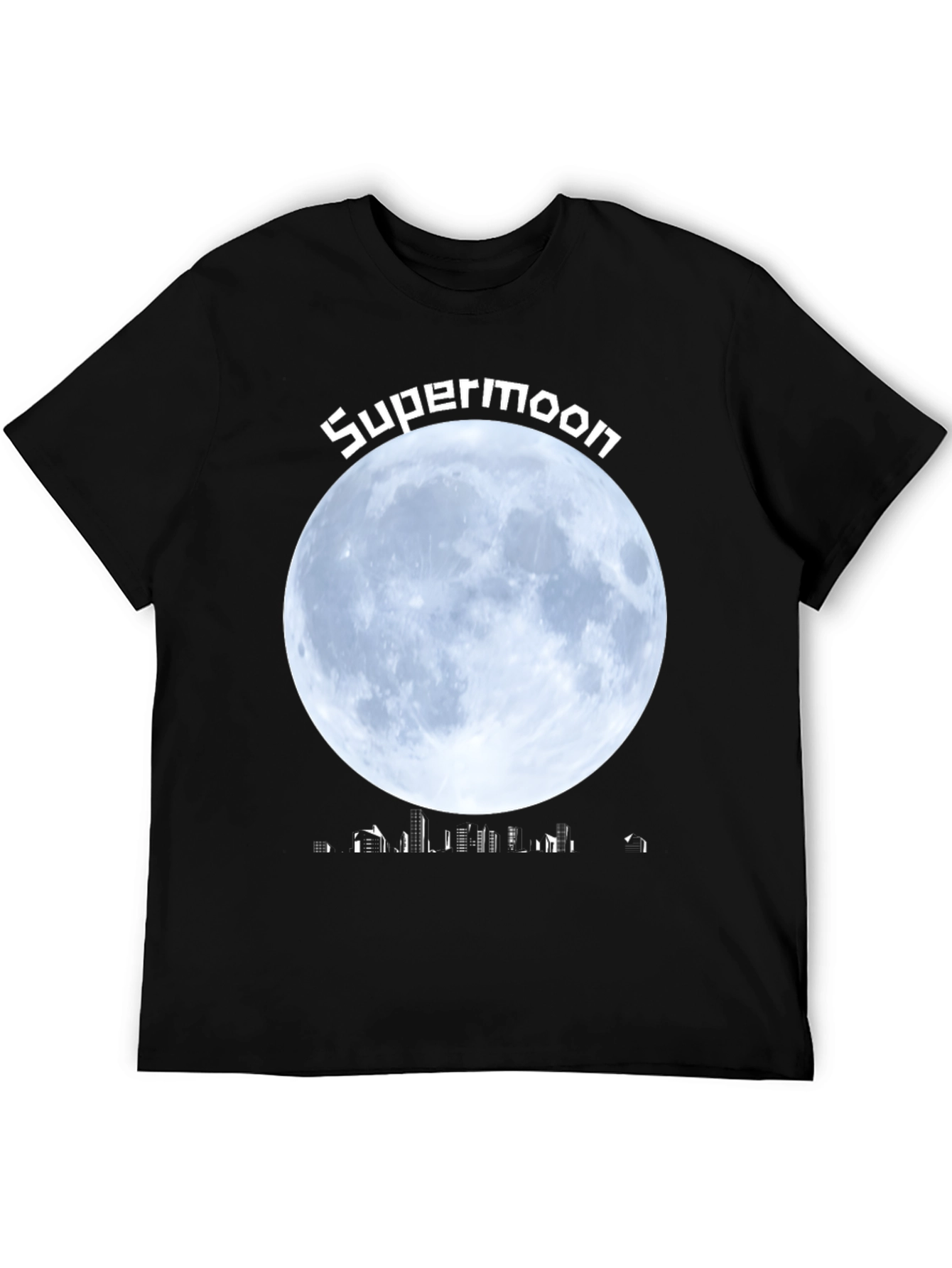Supermoon Cityscape Graphic T-Shirt
