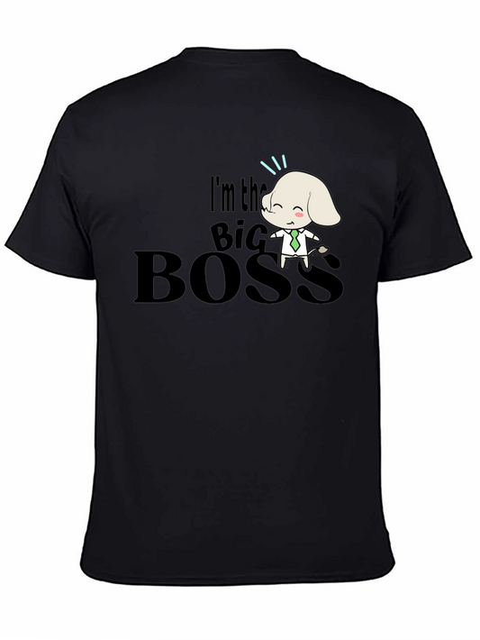 Big Boss Dog Graphic Tee - Mens Black T-Shirt