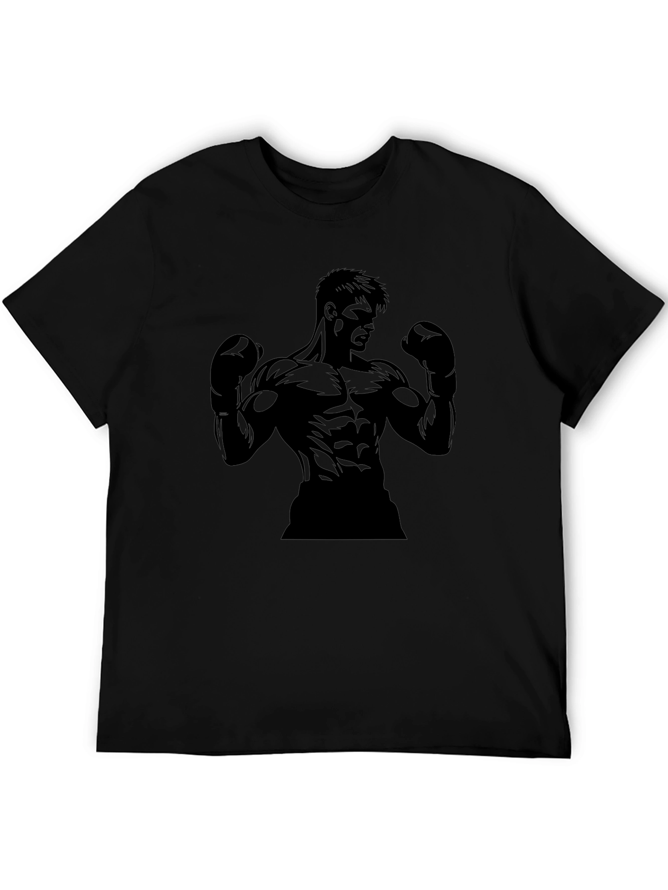 Black Boxer Graphic Tee - Mens Fitness Shirt