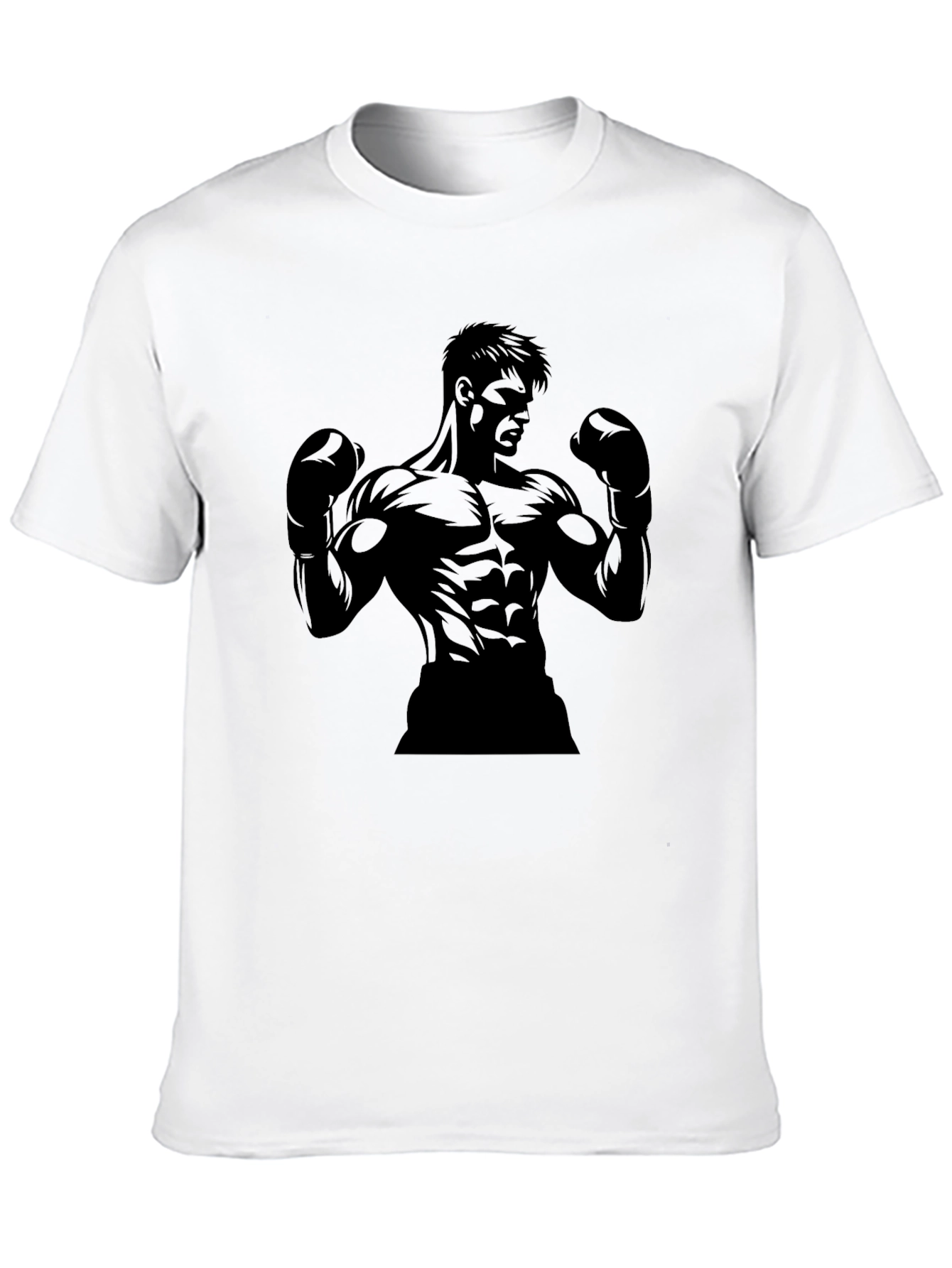 Black Boxer Graphic Tee - Mens Fitness Shirt