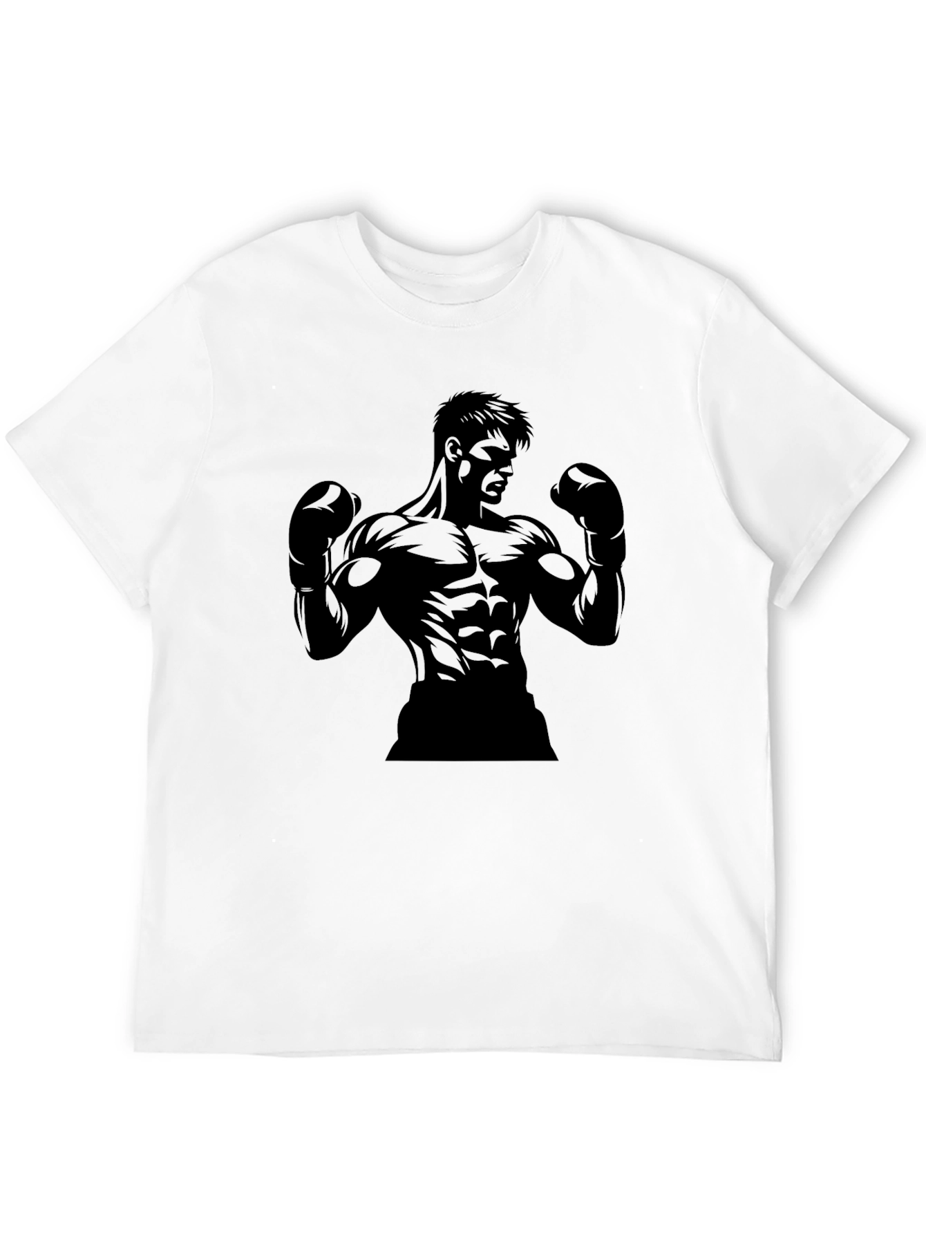 Black Boxer Graphic Tee - Mens Fitness Shirt