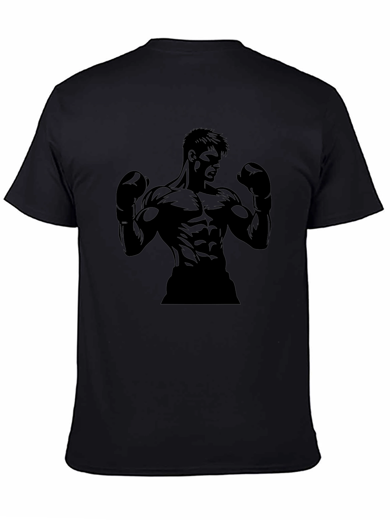 Black Boxer Graphic Tee - Mens Fitness Shirt