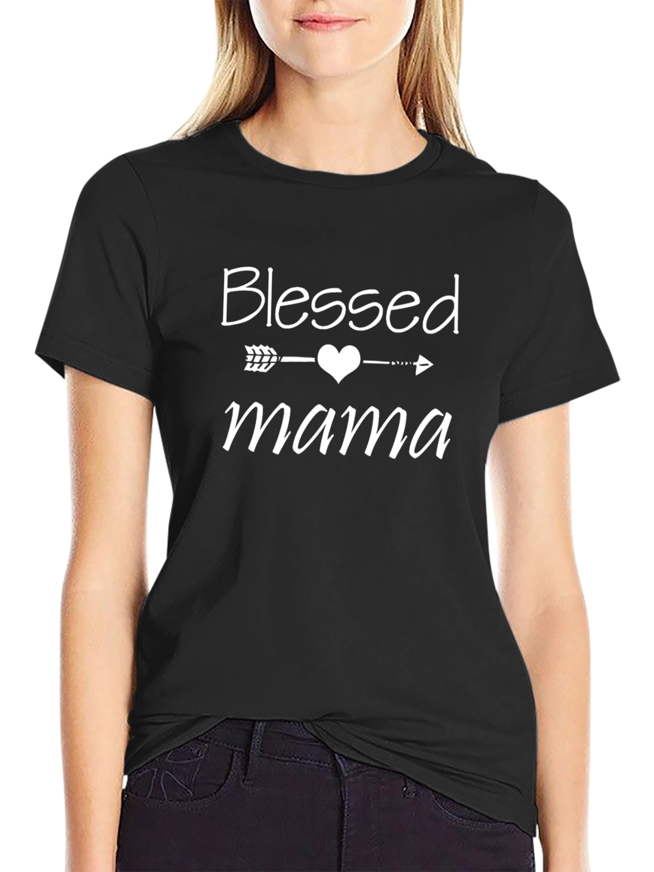 Blessed Mama Graphic Tee - Stylish Mom Shirt