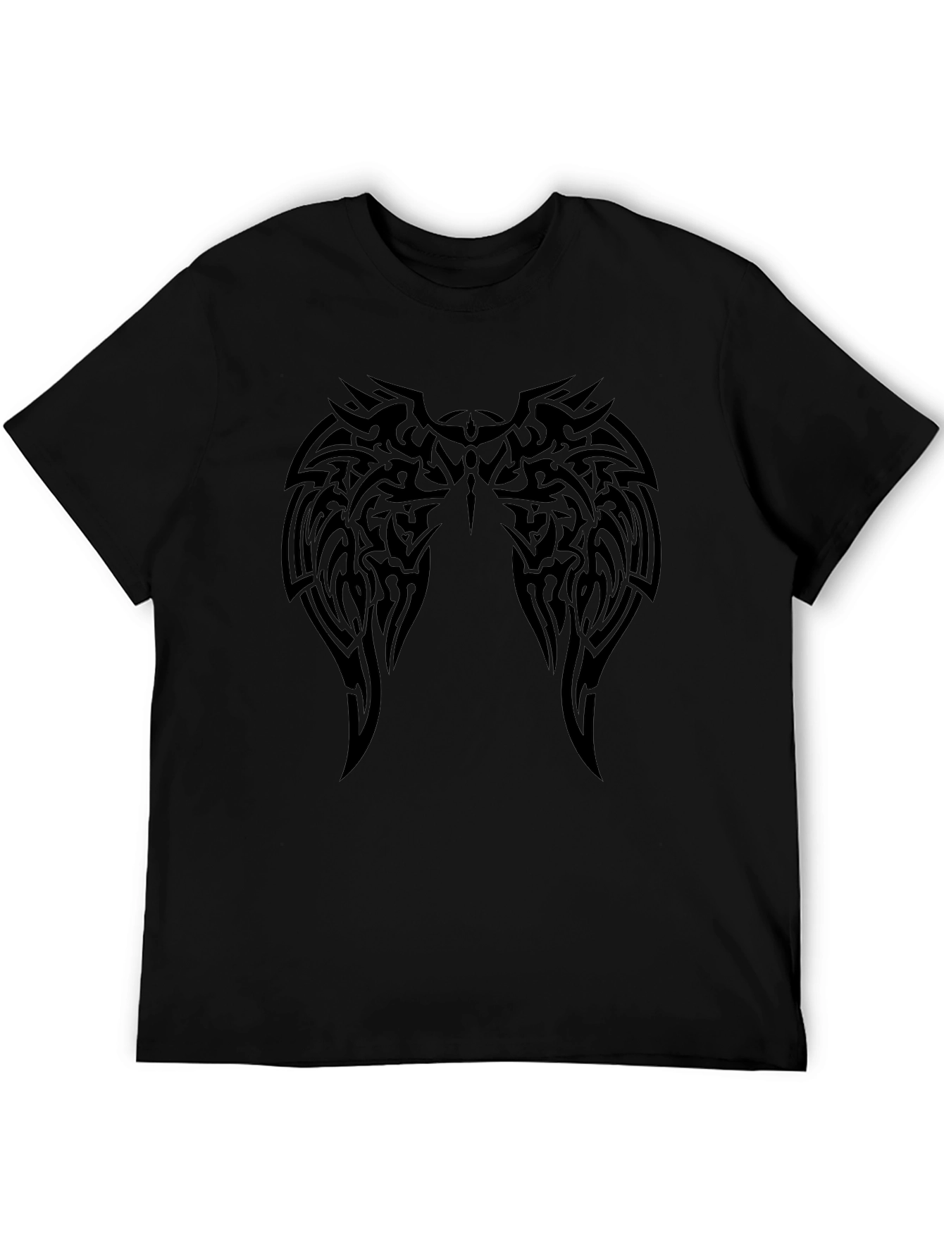 Tribal Wings Black Graphic T-Shirt