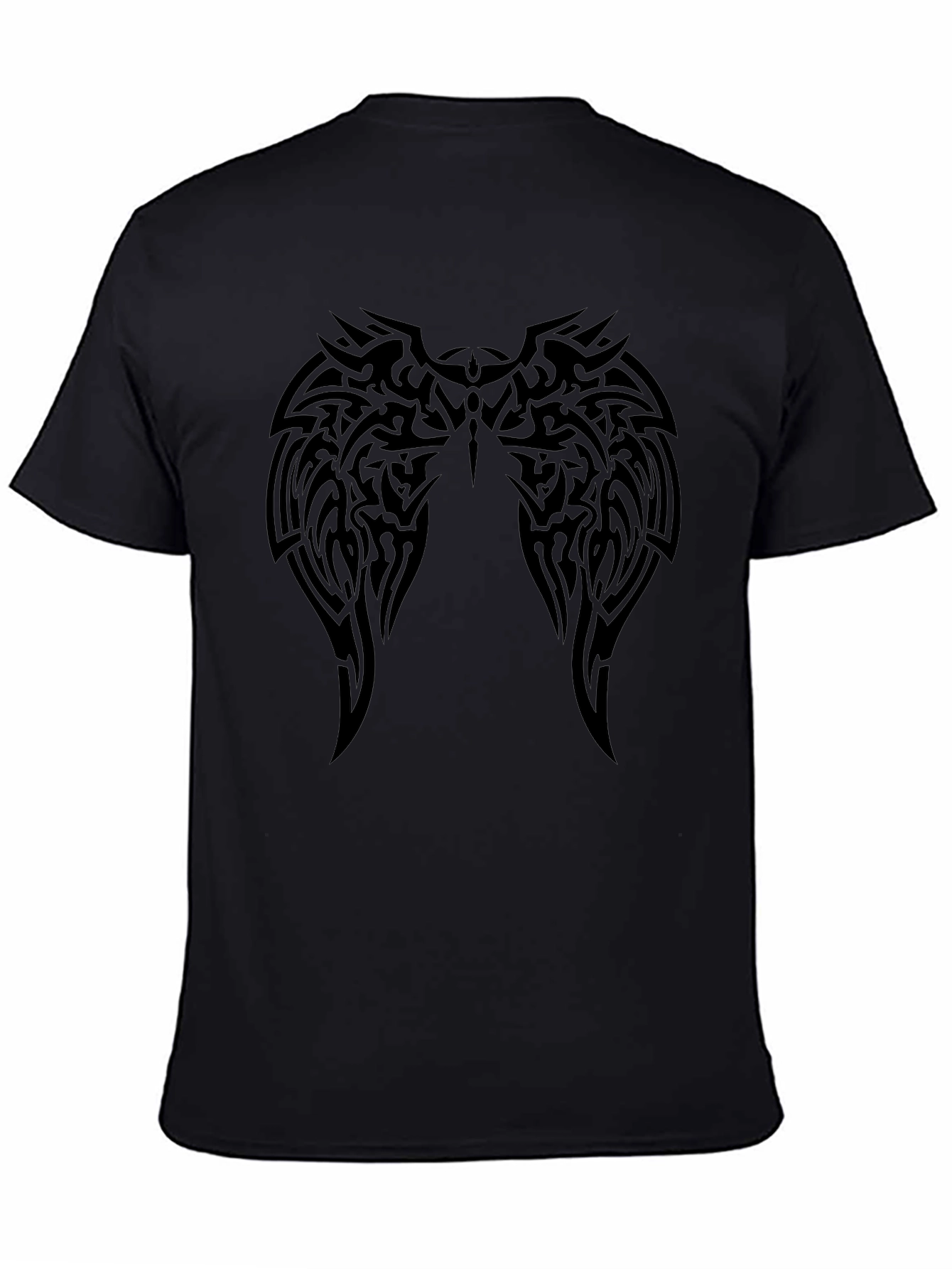 Tribal Wings Black Graphic T-Shirt