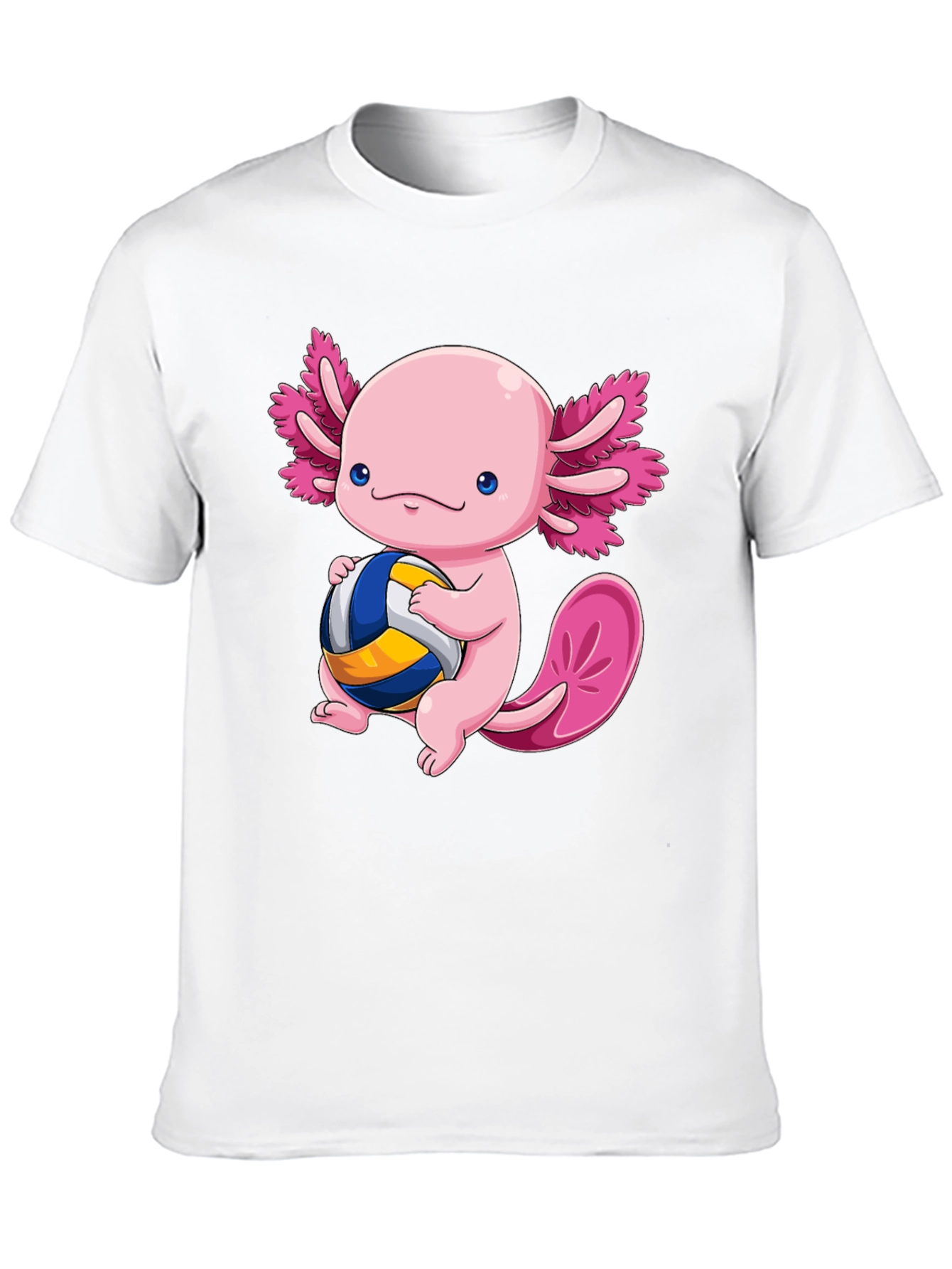 Axolotl Volleyball T-Shirt - Cute Amphibian Design