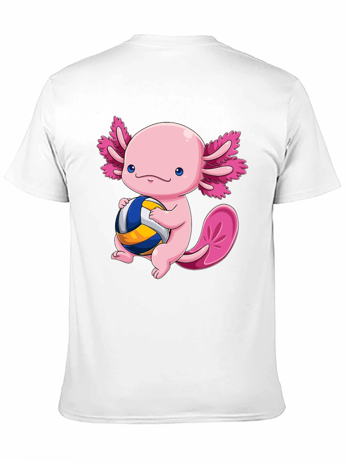 Axolotl Volleyball T-Shirt - Cute Amphibian Design