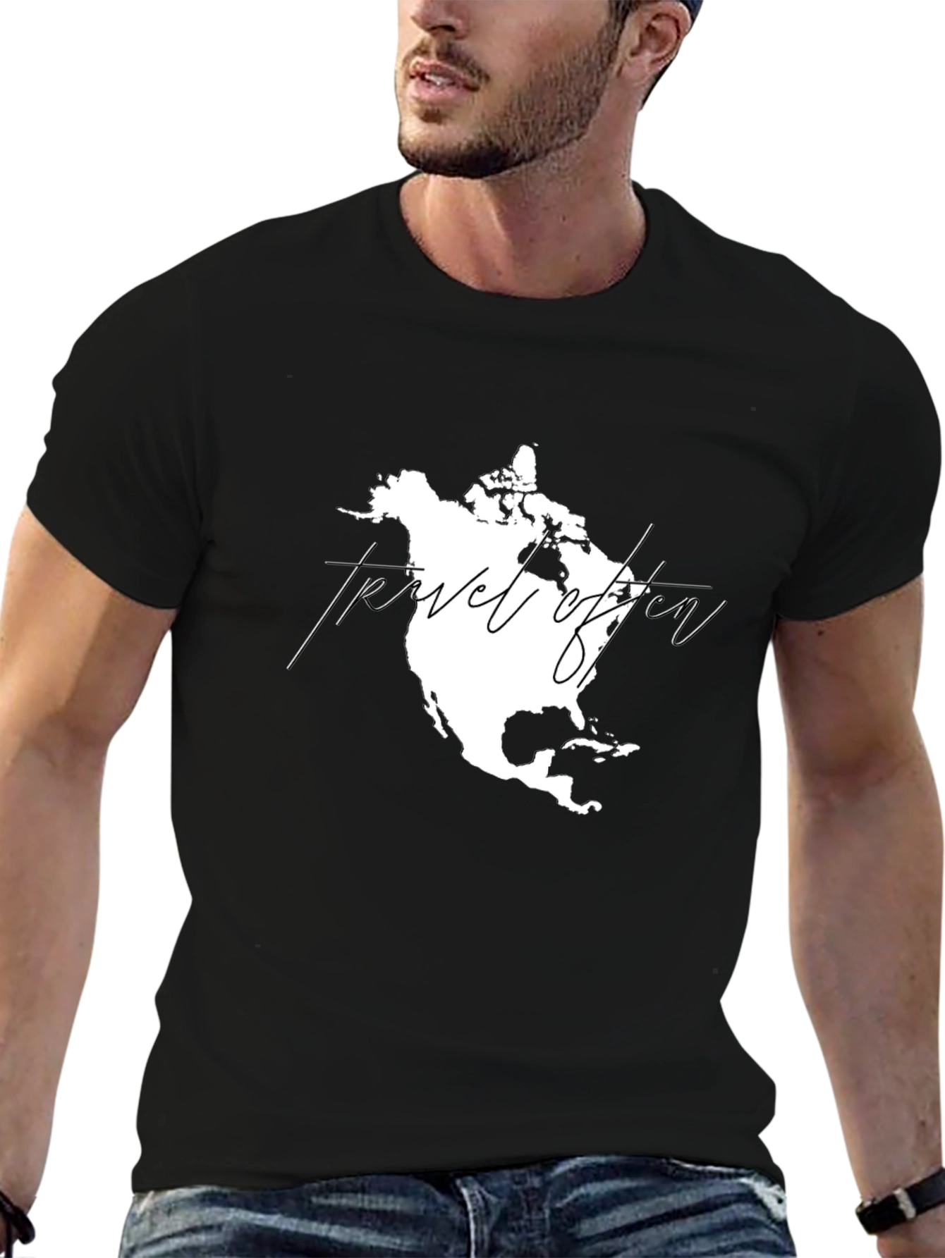 Travel Often Graphic T-Shirt - Black