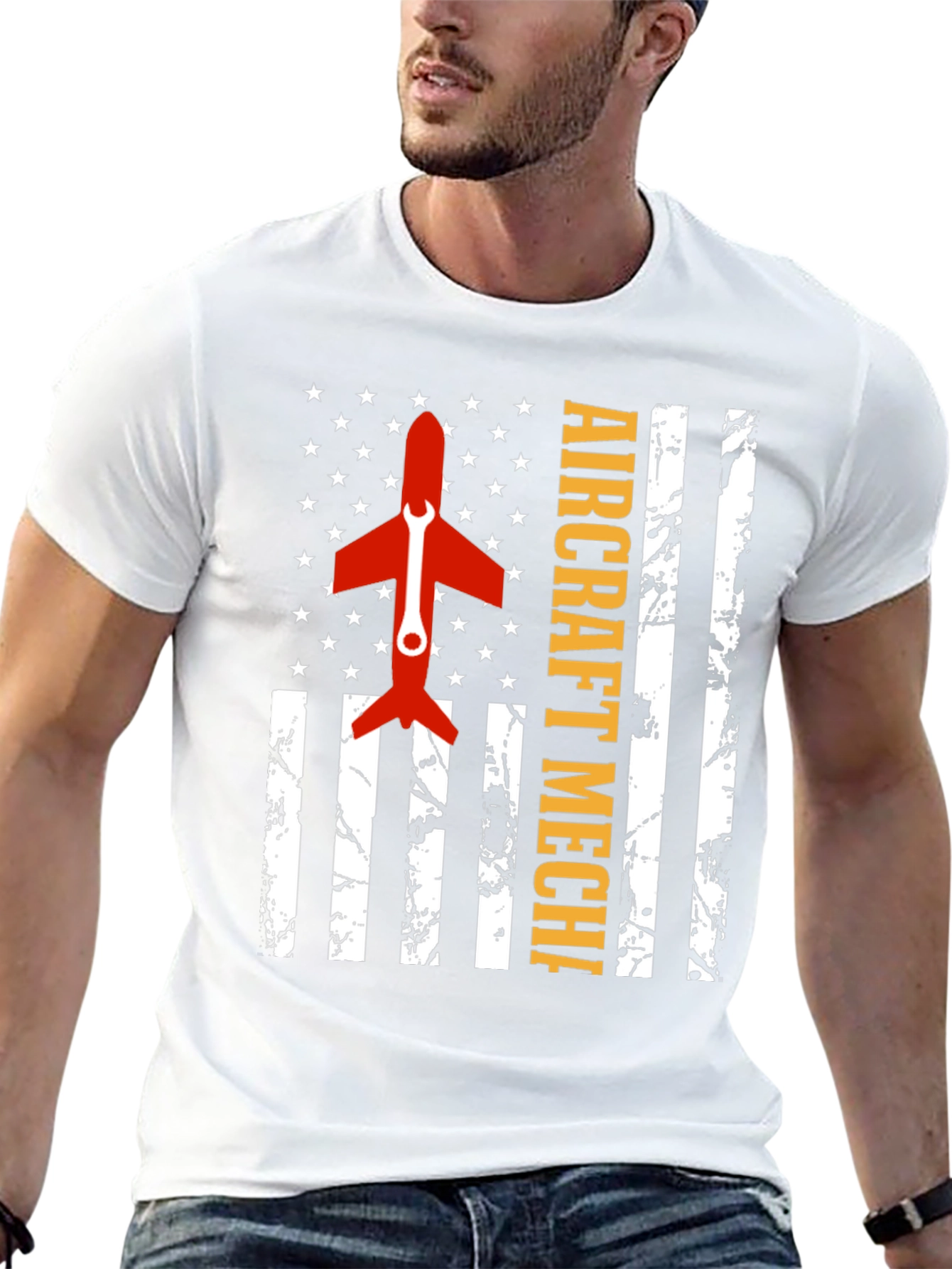 Aircraft Mechanic Flag T-Shirt