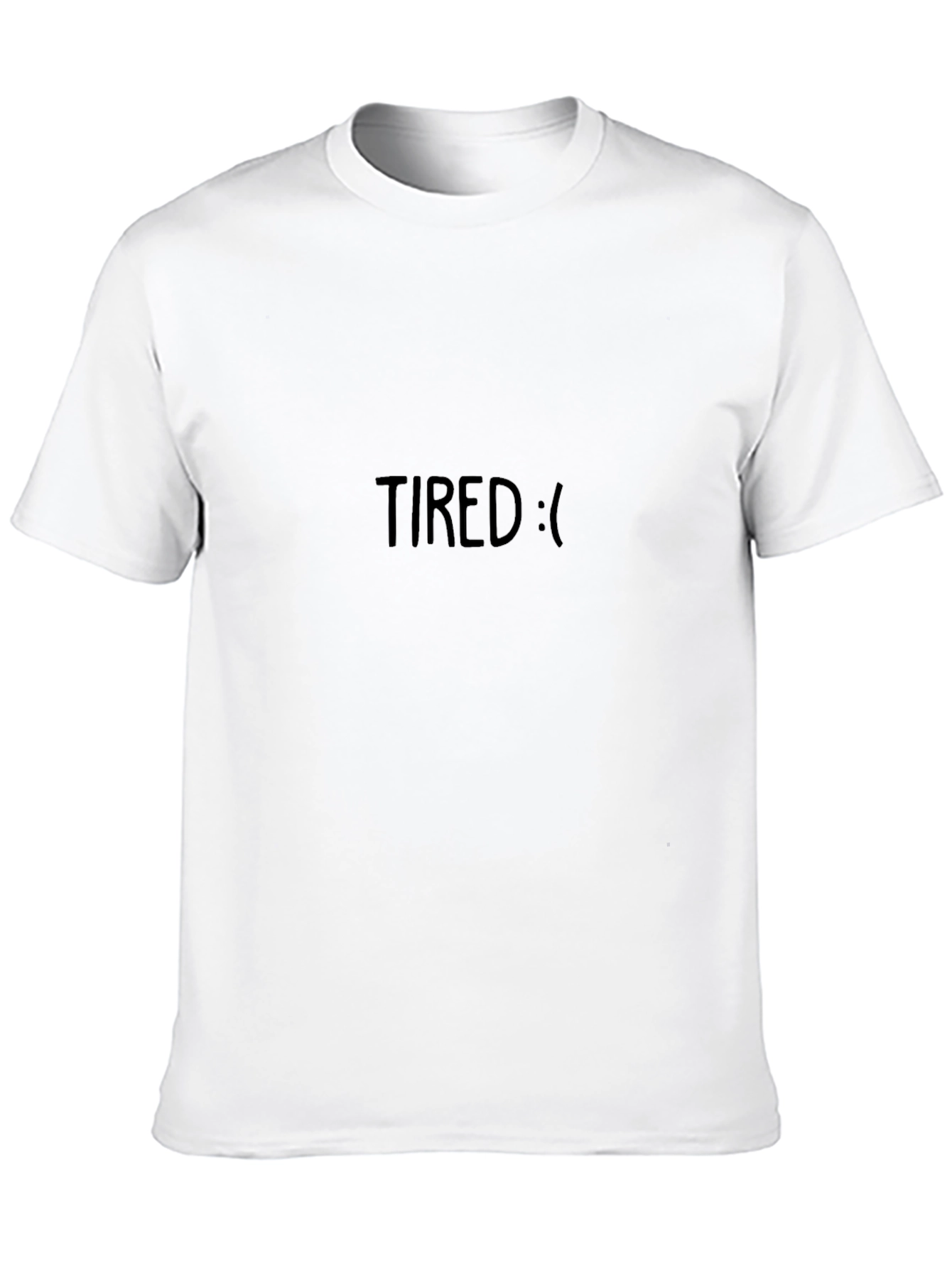 Tired Graphic Tee - Black Casual T-Shirt