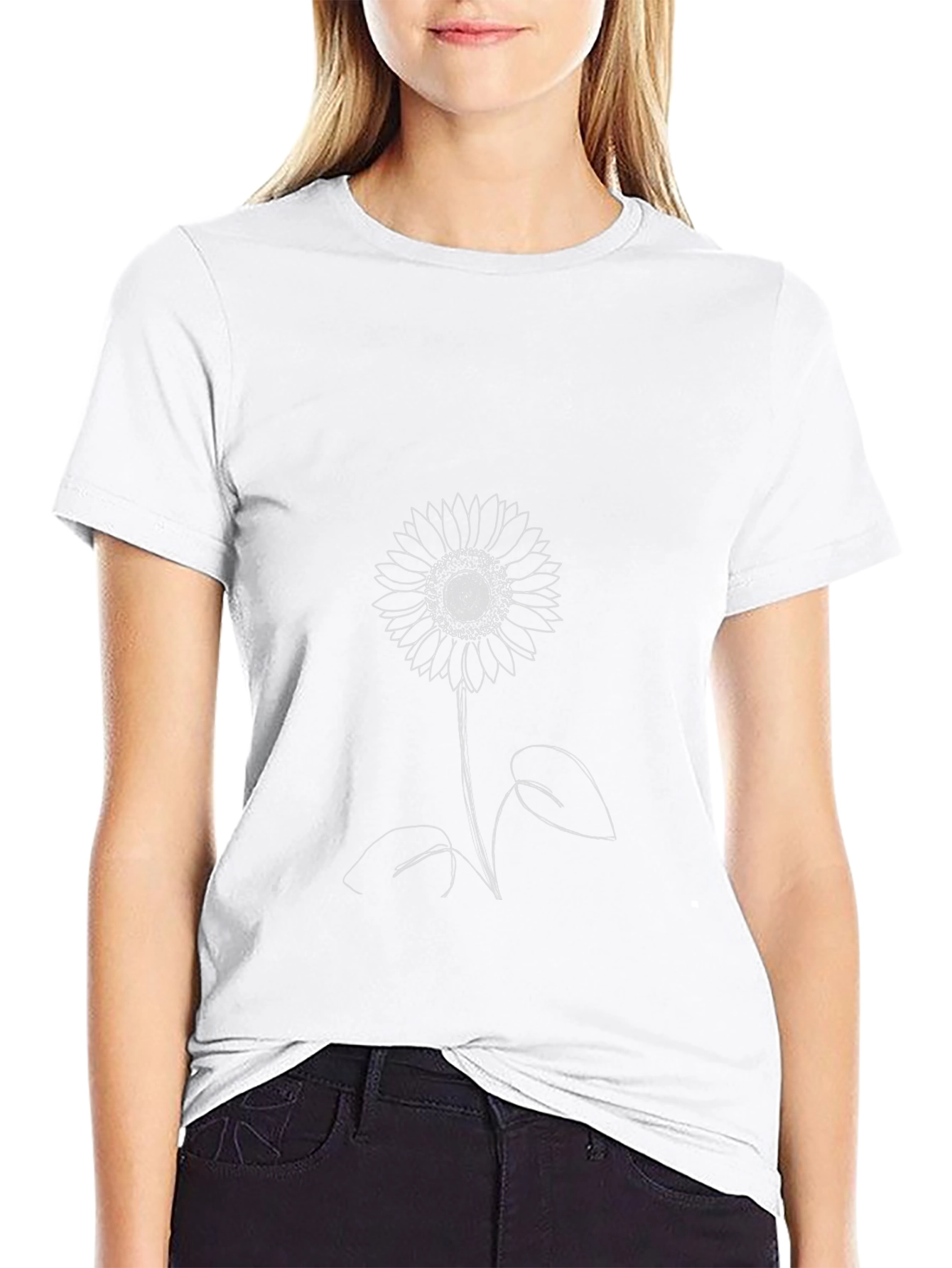 Sunflower Graphic Black T-Shirt