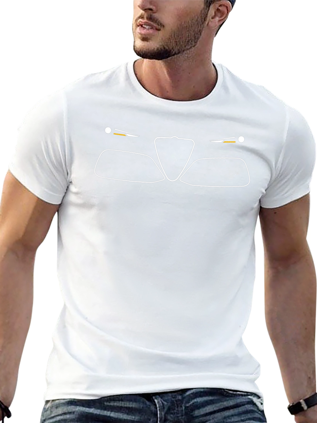 Alfa Romeo Car Outline T-Shirt - Black