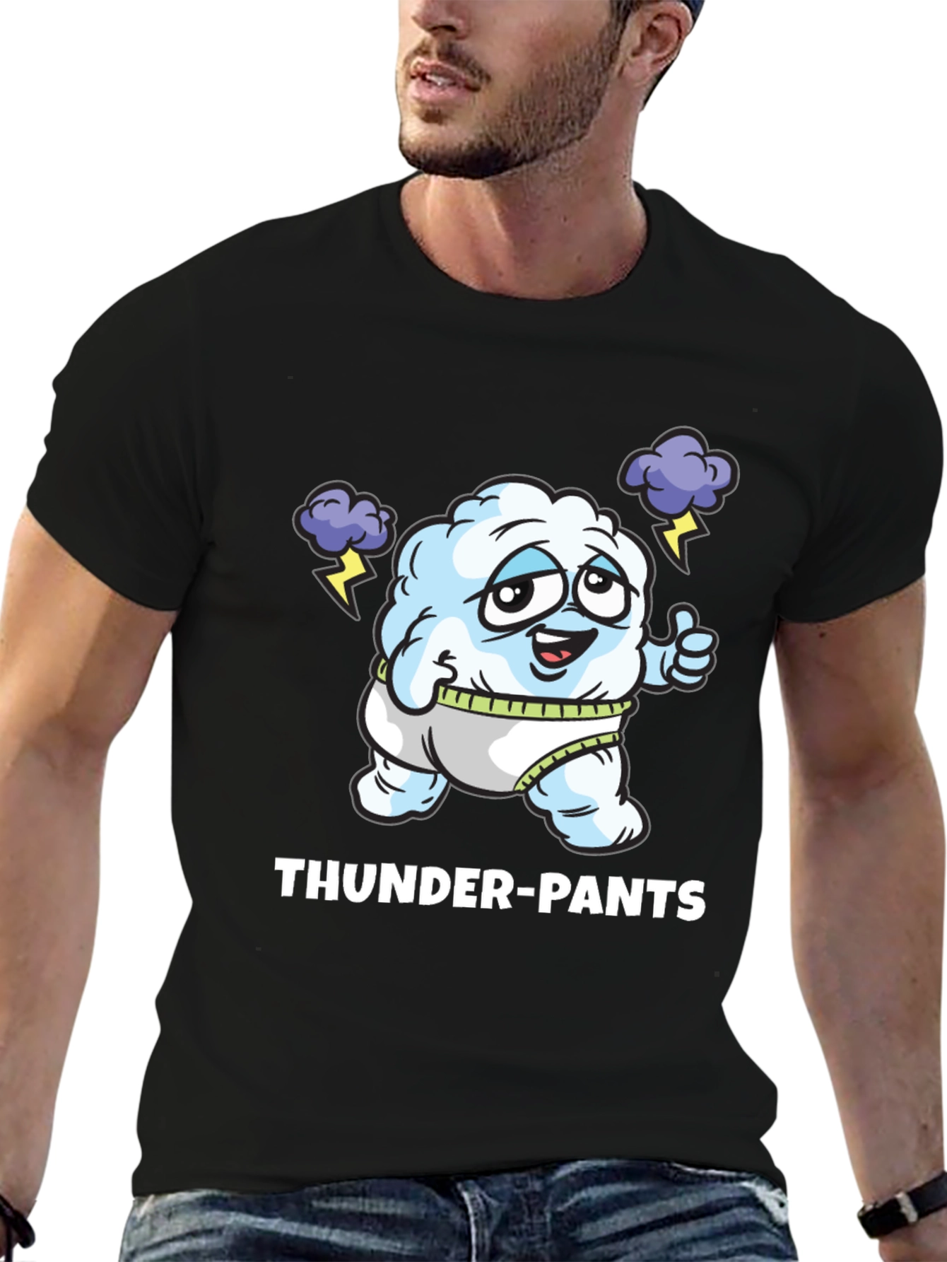 Thunder Pants Funny Graphic T-Shirt