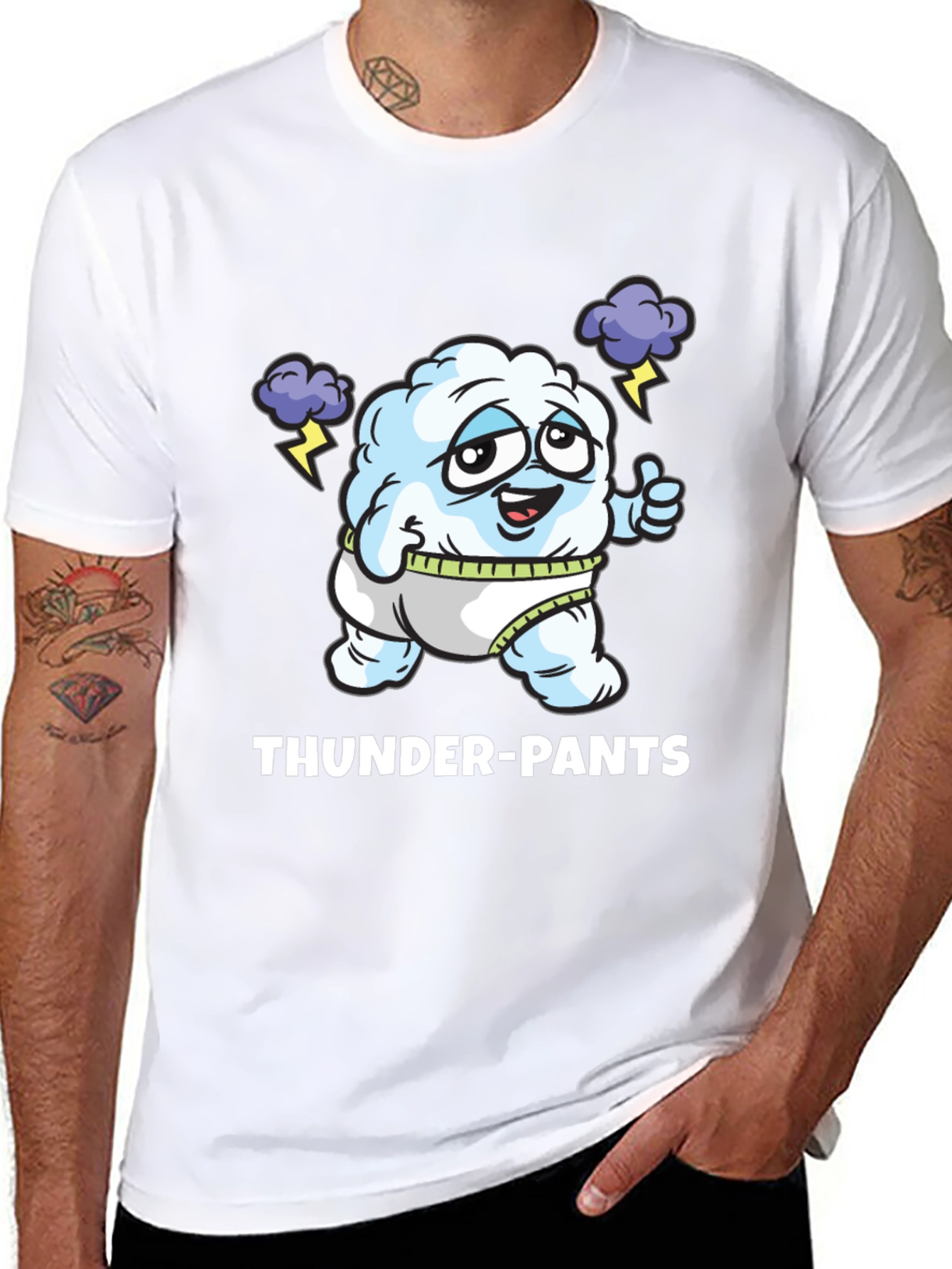 Thunder Pants Funny Graphic T-Shirt