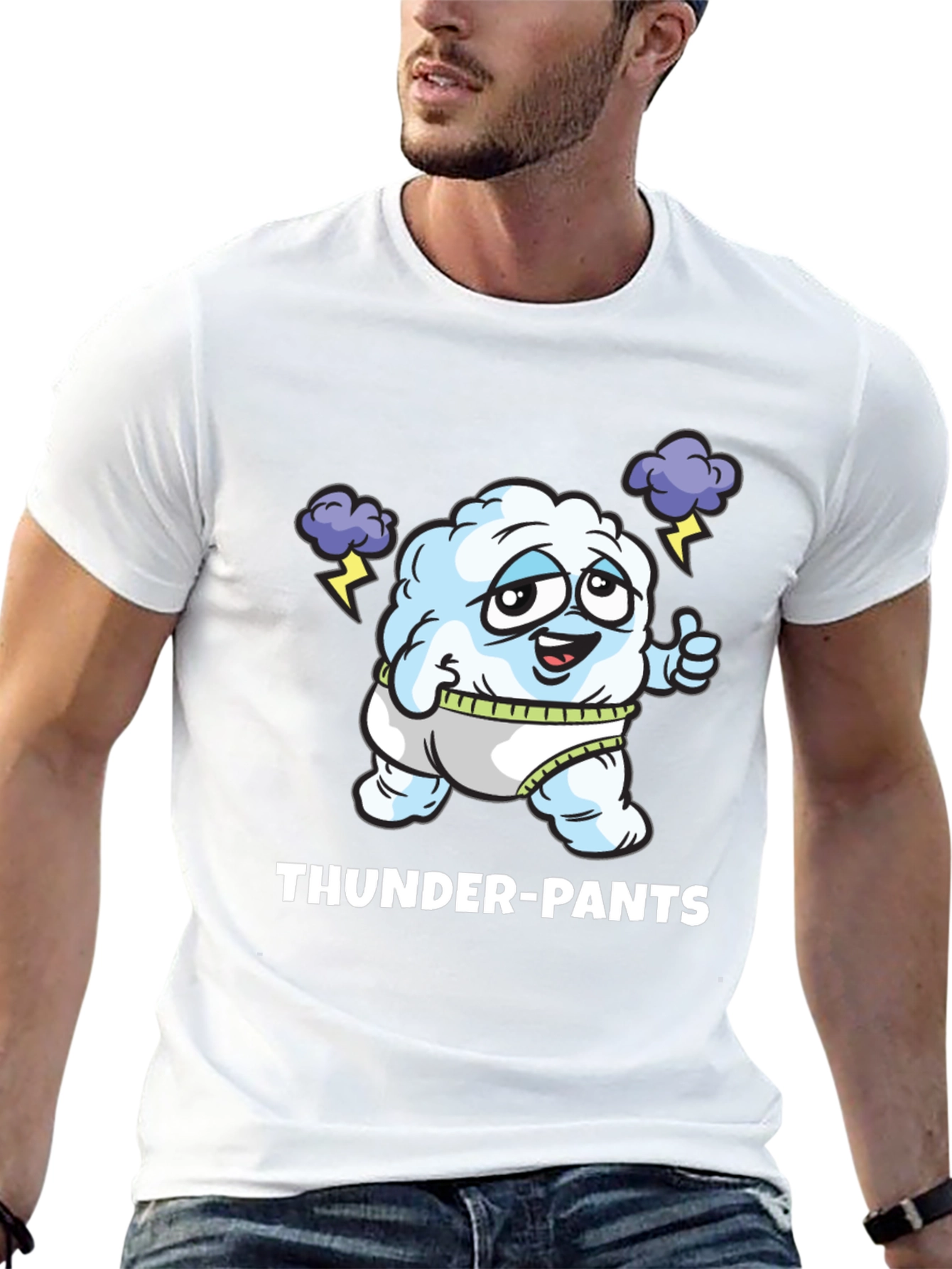 Thunder Pants Funny Graphic T-Shirt