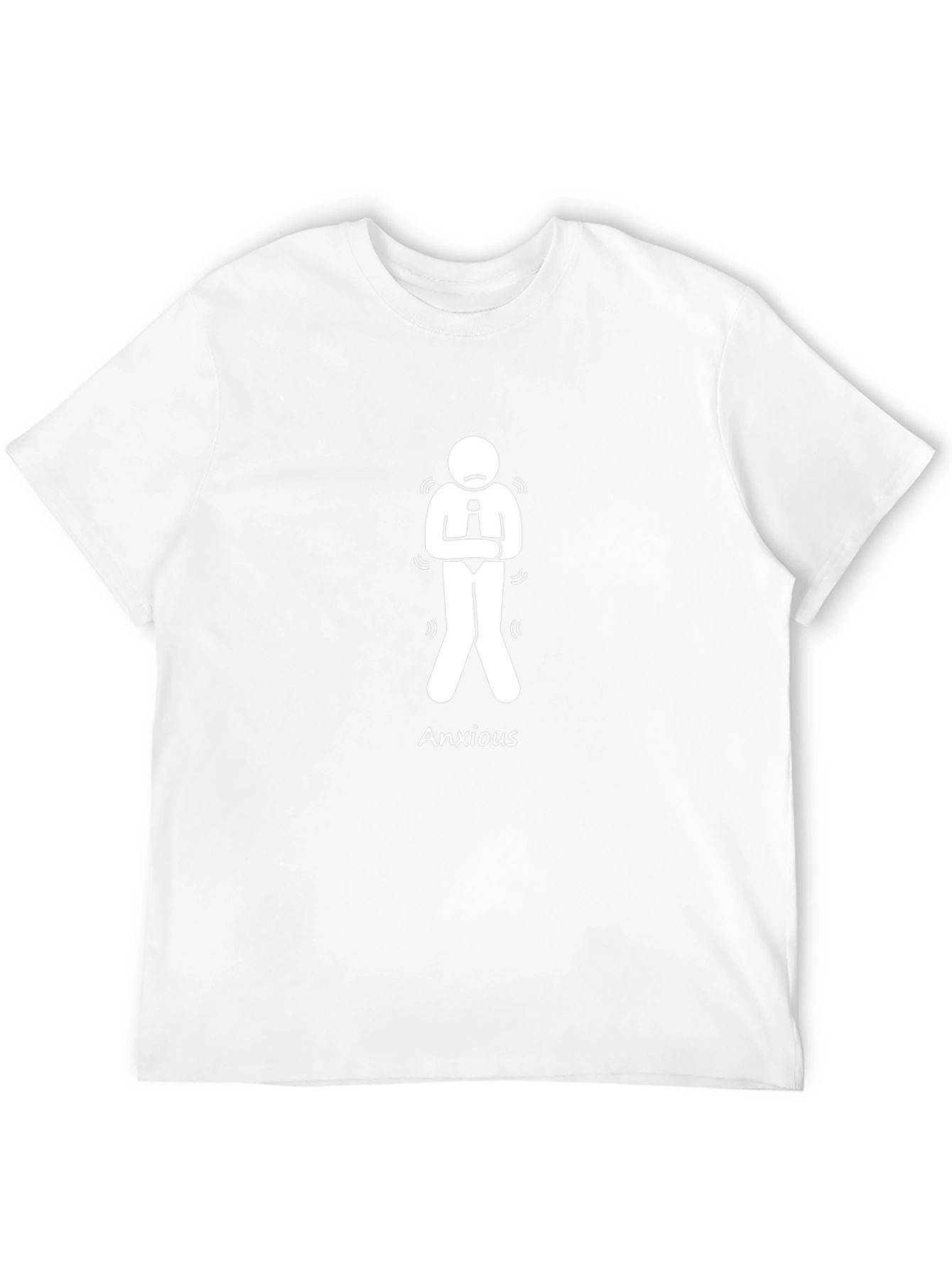 Anxious Man Graphic Tee - Black Cotton T-Shirt