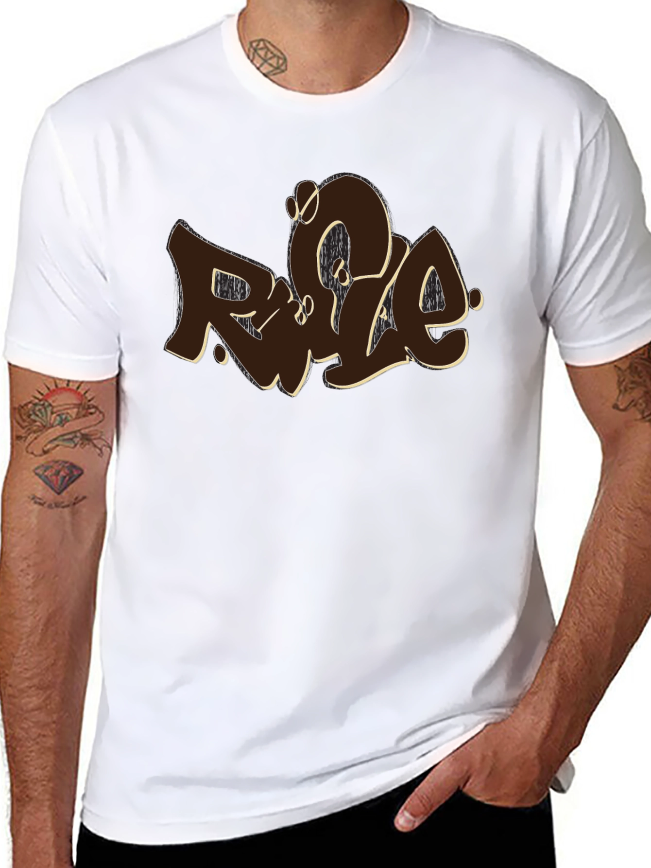 Urban Graphic Tee - Rule Graffiti Style