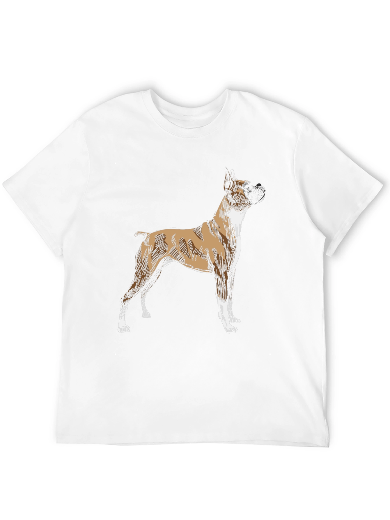 Boxer Dog Graphic Print Black T-Shirt