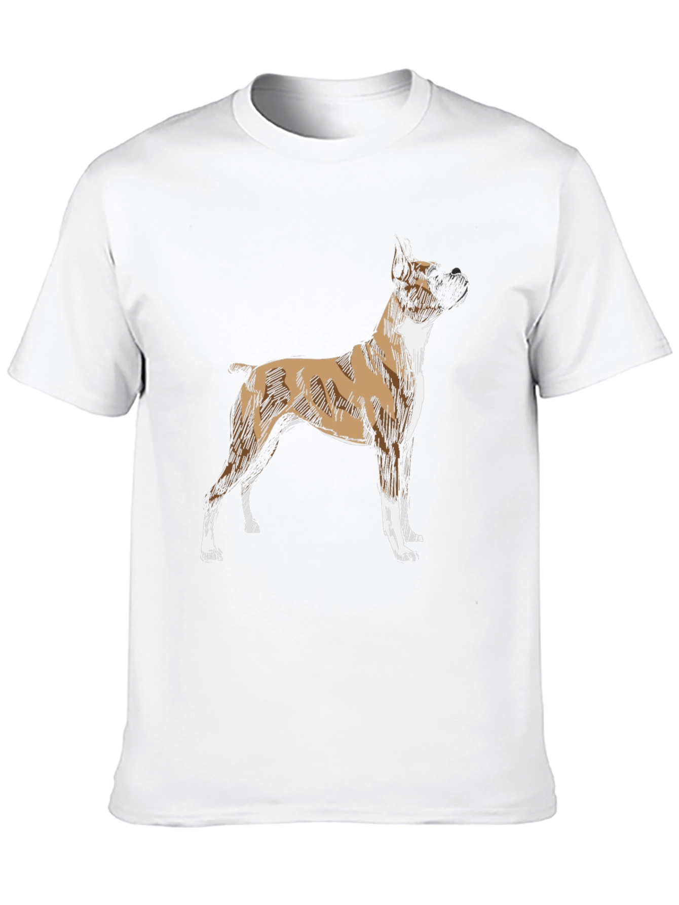 Boxer Dog Graphic Print Black T-Shirt