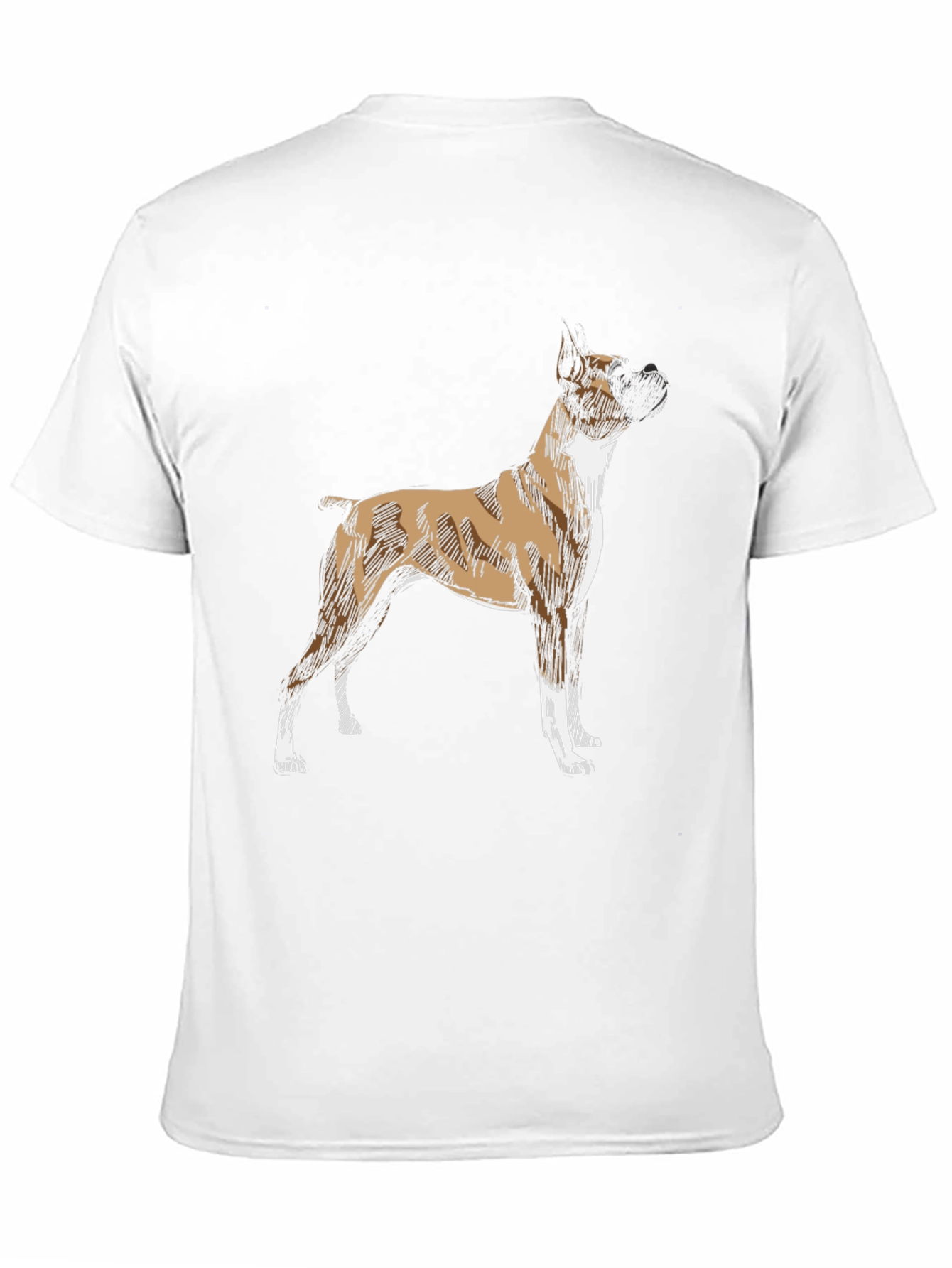 Boxer Dog Graphic Print Black T-Shirt