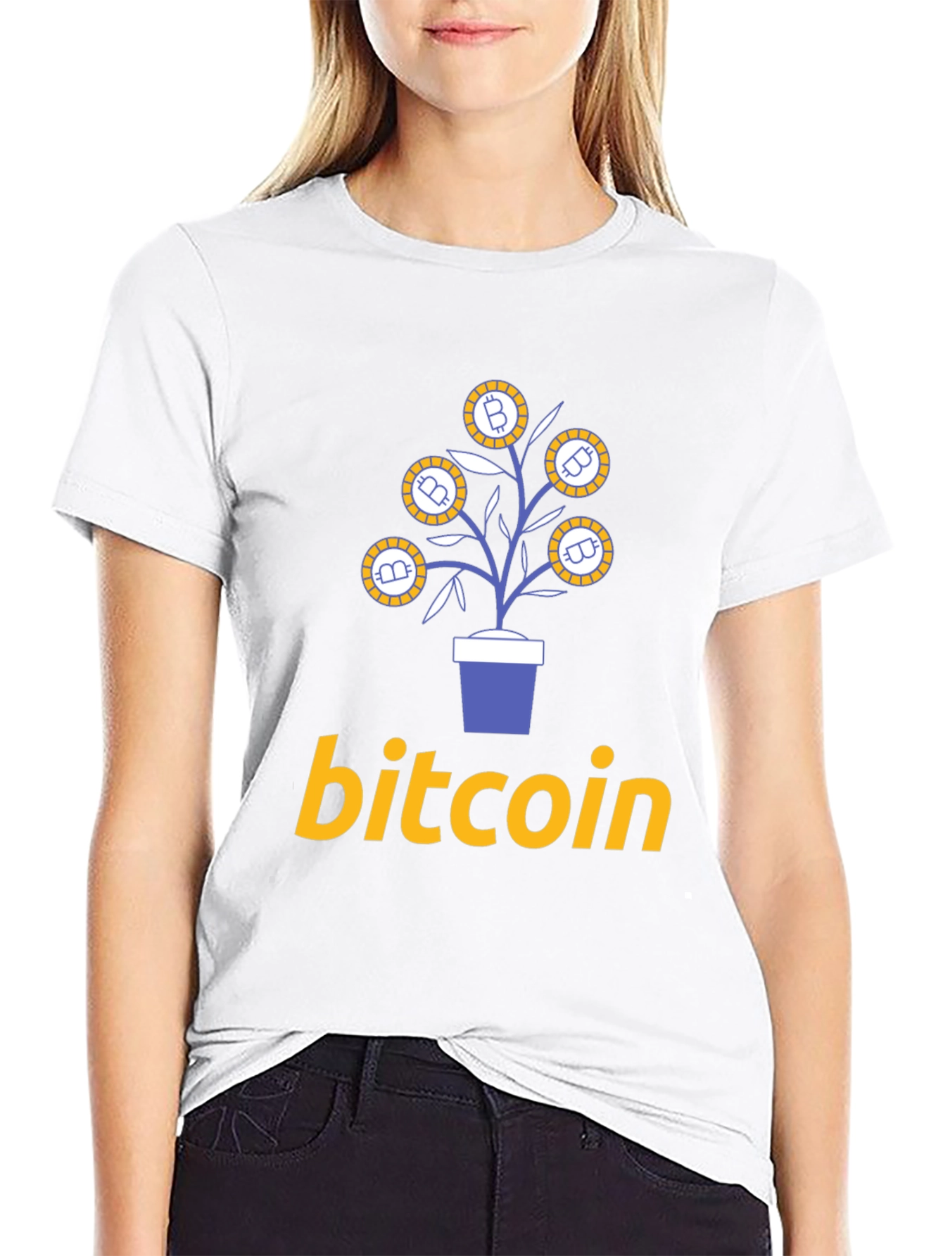 Bitcoin Plant Graphic T-Shirt - Crypto Investor Tee