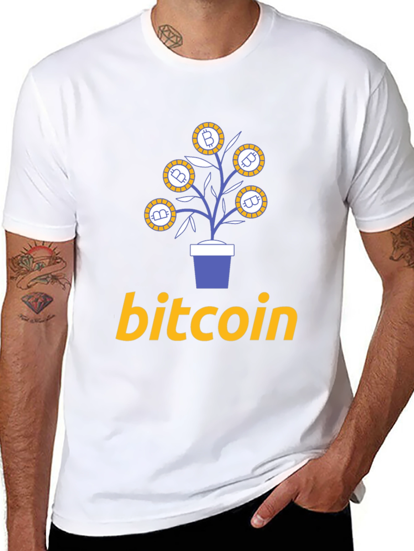 Bitcoin Plant Graphic T-Shirt - Crypto Investor Tee