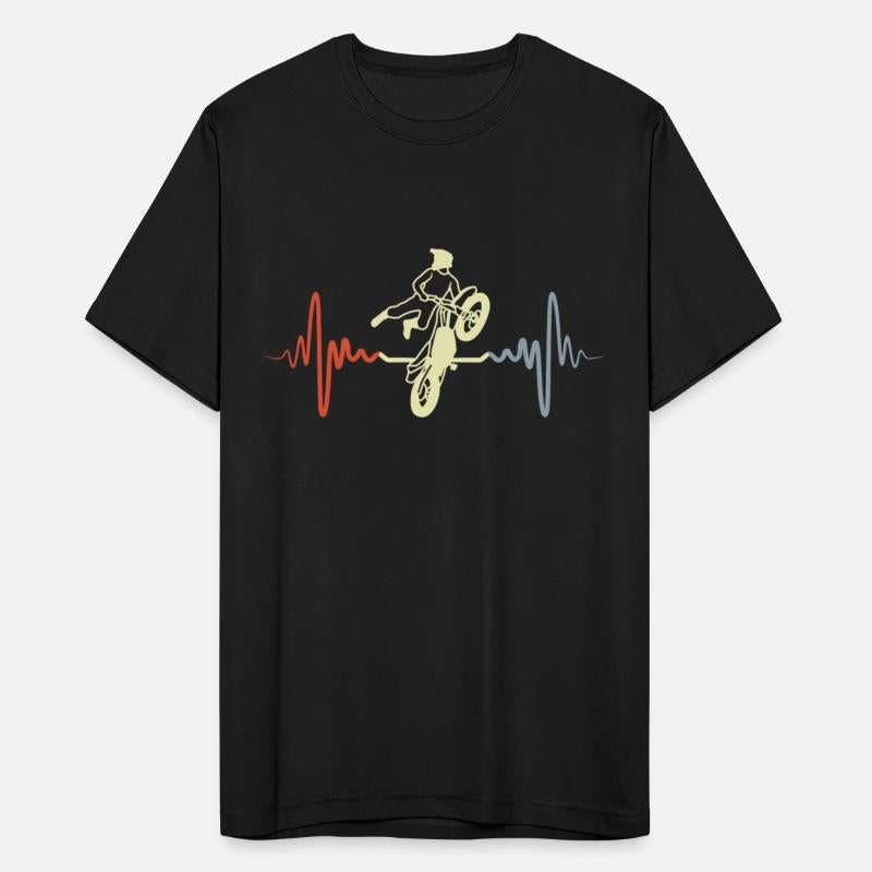 Retro Motocross Heart Line