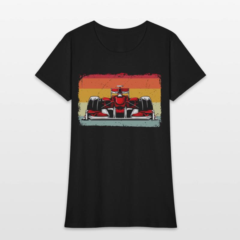 Retro vintage Formula Racing Lovers Silhouette