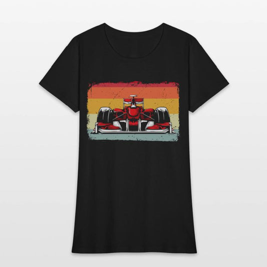 Retro vintage Formula Racing Lovers Silhouette