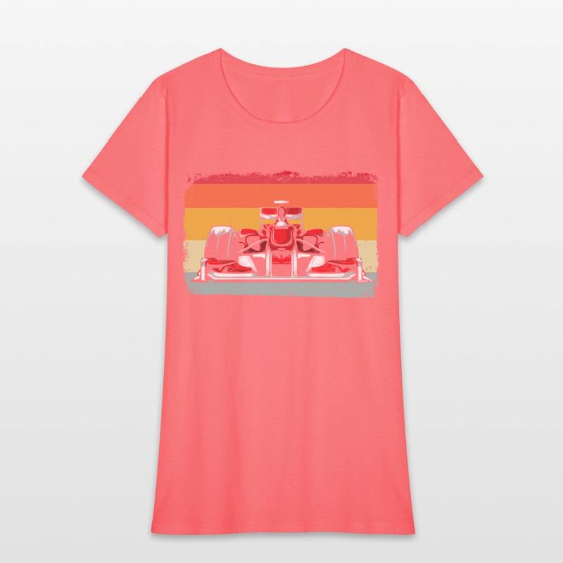 Retro vintage Formula Racing Lovers Silhouette