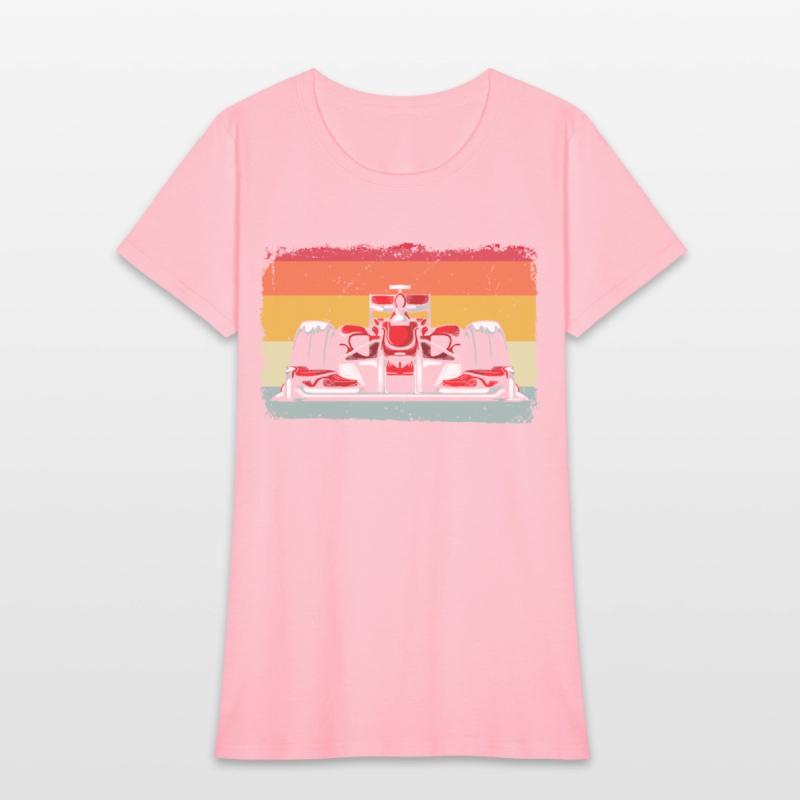 Retro vintage Formula Racing Lovers Silhouette