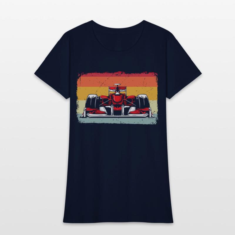 Retro vintage Formula Racing Lovers Silhouette