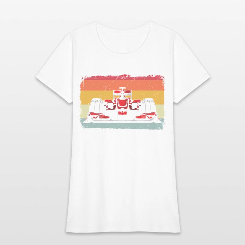 Retro vintage Formula Racing Lovers Silhouette