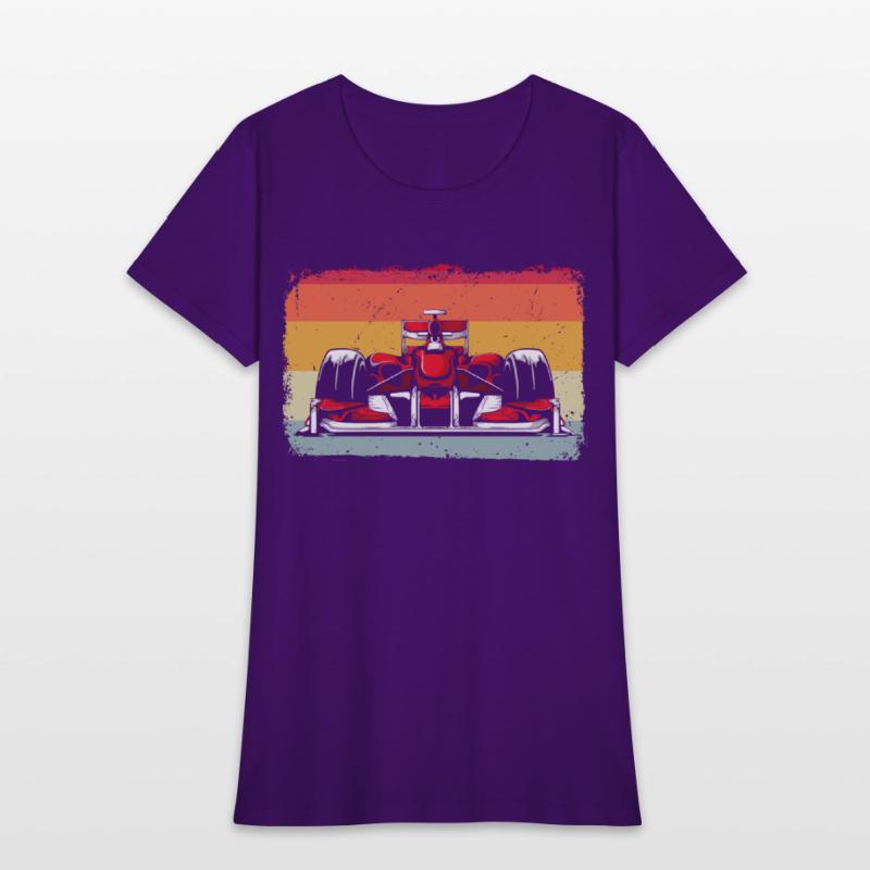 Retro vintage Formula Racing Lovers Silhouette