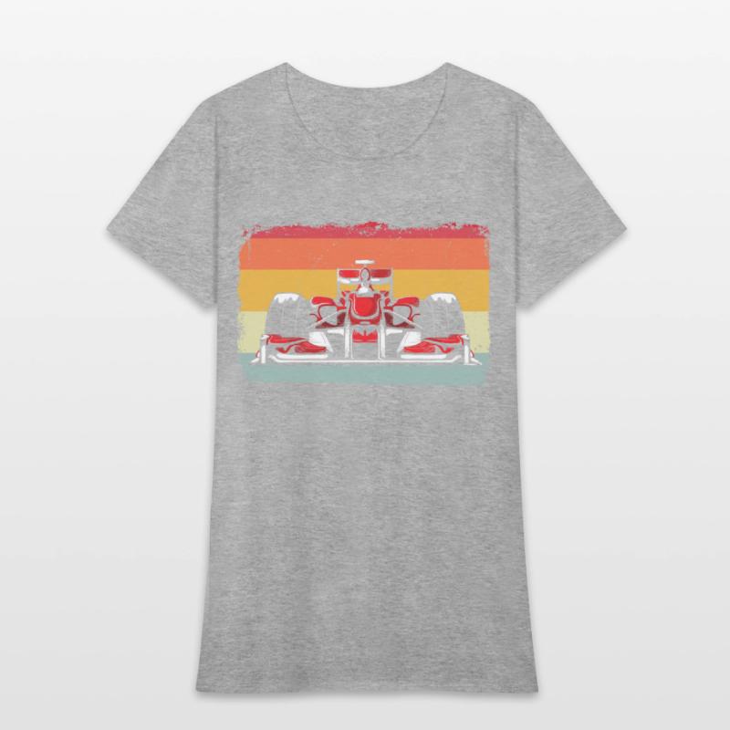 Retro vintage Formula Racing Lovers Silhouette