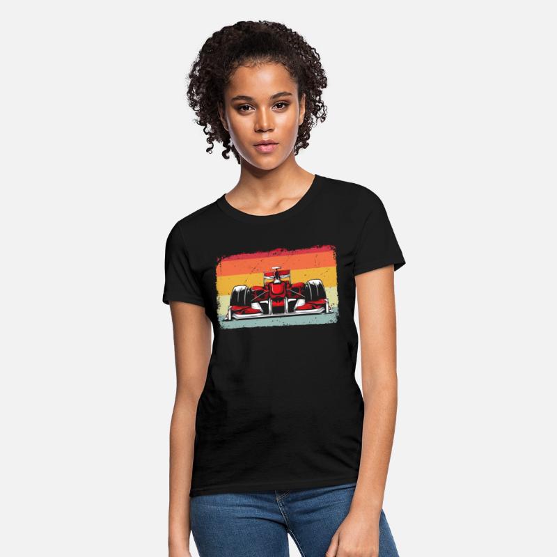 Retro vintage Formula Racing Lovers Silhouette