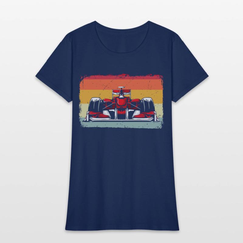 Retro vintage Formula Racing Lovers Silhouette