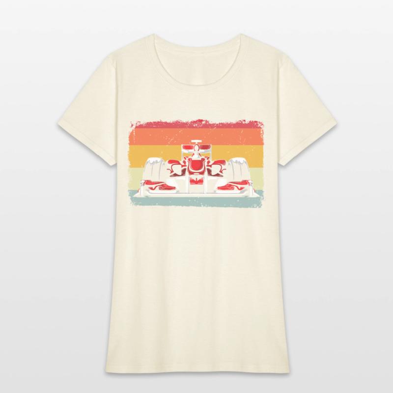 Retro vintage Formula Racing Lovers Silhouette