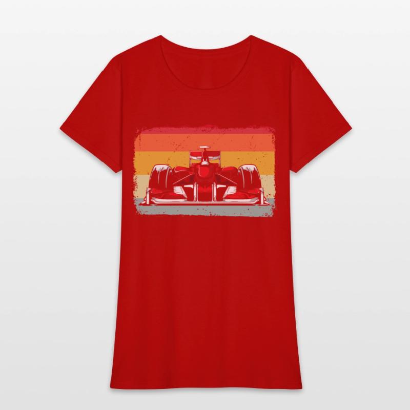 Retro vintage Formula Racing Lovers Silhouette