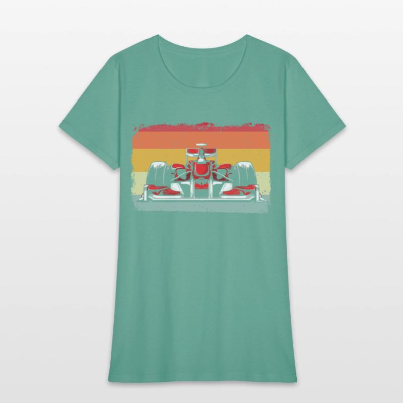 Retro vintage Formula Racing Lovers Silhouette
