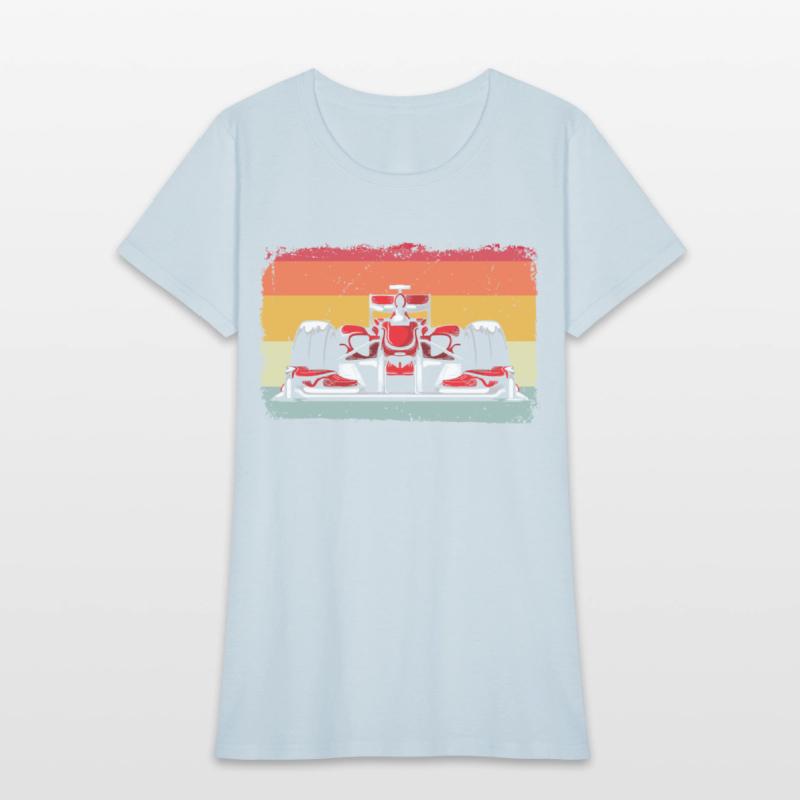 Retro vintage Formula Racing Lovers Silhouette