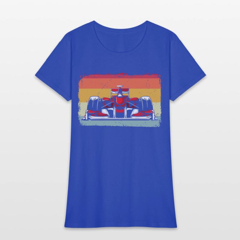 Retro vintage Formula Racing Lovers Silhouette